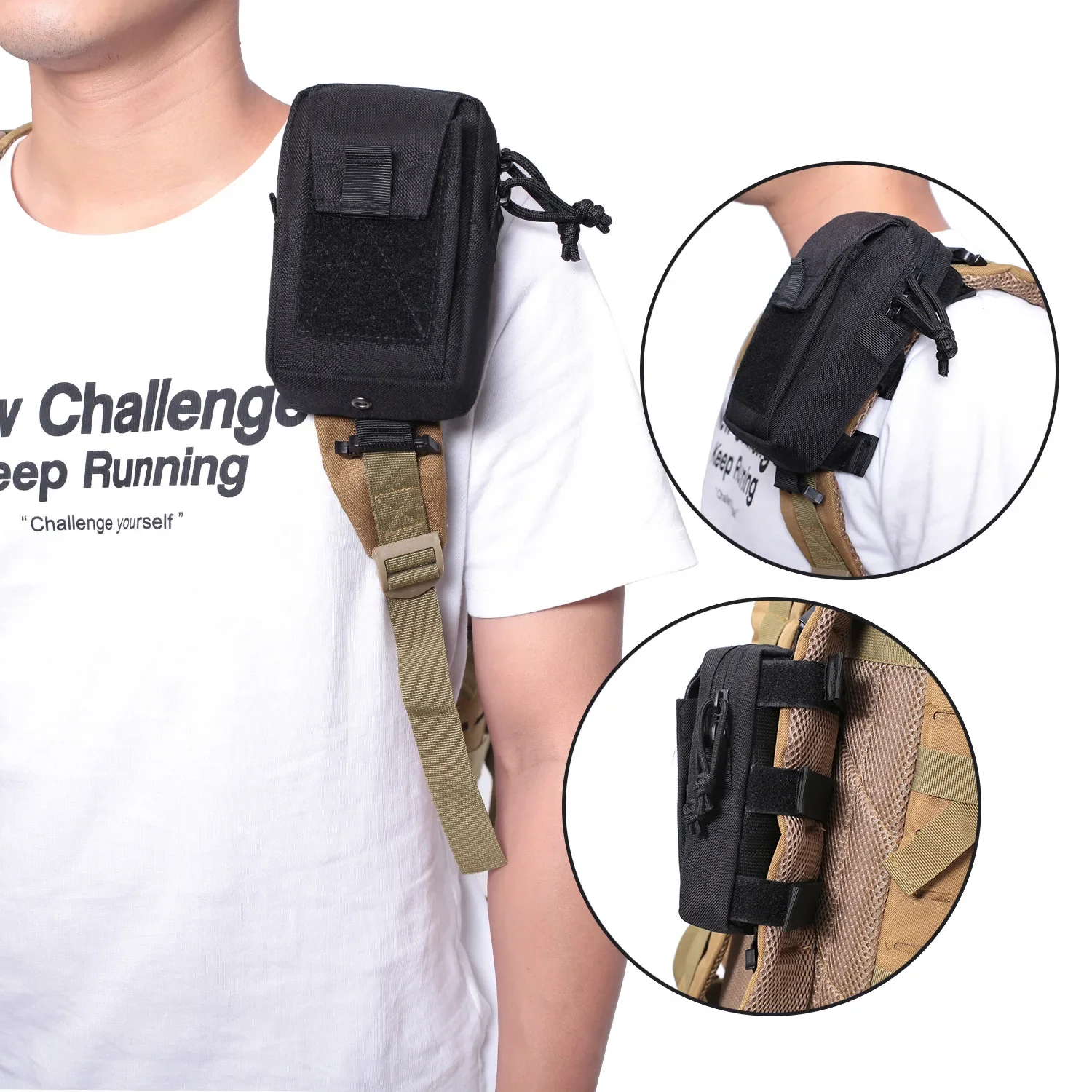 Edc Carry Belt - Porta Telefono con Cinghia per Zaino