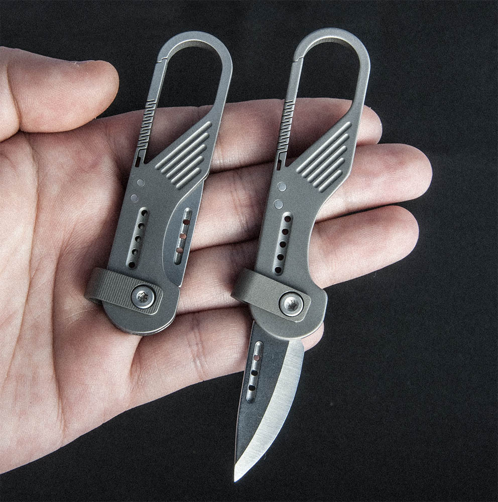 Edc Carry Essentials - Mini coltello pieghevole portachiavi in lega